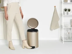 New Icon pedal bin 20 liter, Metallic Gold