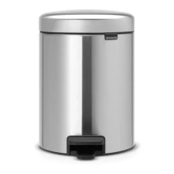 New Icon pedal bin 5 liter, Matt steel fingerprint proof