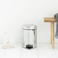 New Icon pedal bin 3 liter, brilliant steel