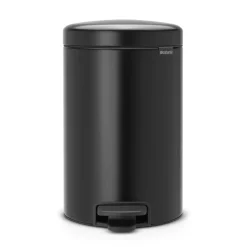 New Icon pedal bin 12 liter, matte black