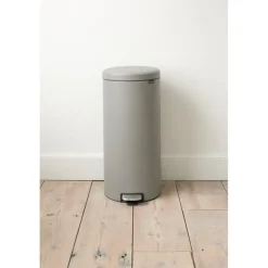 New Icon pedal bin 30 liter, Mineral concrete grey