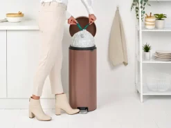 New Icon pedal bin 30 liter, Satin taupe