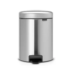 New Icon pedal bin 5 liter, matte steel