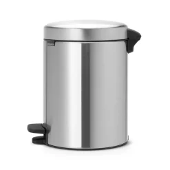 New Icon pedal bin 5 liter, matte steel