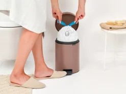 New Icon pedal bin 5 liter, Satin taupe
