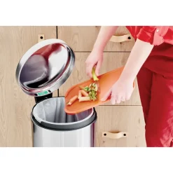 New Icon pedal bin 30 liter, Matt steel fingerprint proof