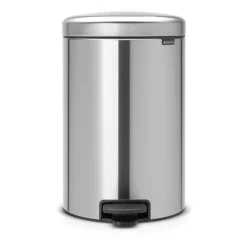 New Icon pedal bin 20 liter, Matt steel fingerprint proof
