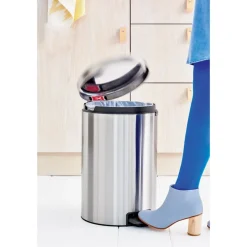 New Icon pedal bin 20 liter, Matt steel fingerprint proof