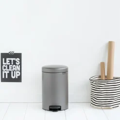 New Icon pedal bin 12 liter, platinum