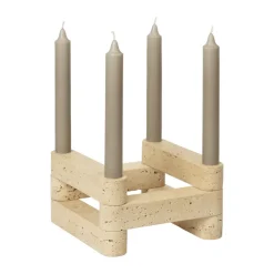 Newel module candlestick 6 piecesn, Travertine