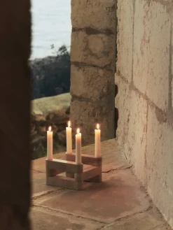Newel module candlestick 6 piecesn, Travertine