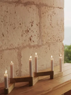 Newel module candlestick 6 piecesn, Travertine