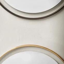 Nimbus mirror, Bronzed brass, ø110