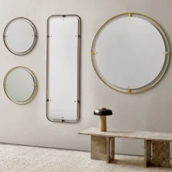 Nimbus mirror, Polished brass, ø110