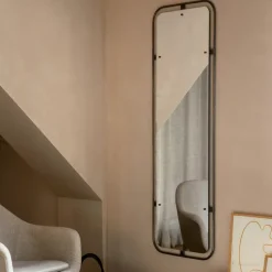 Nimbus mirror rectangular, Bronzed brass