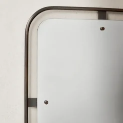 Nimbus mirror rectangular, Bronzed brass