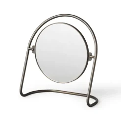 Nimbus table mirror 25 cm, Bronzed brass