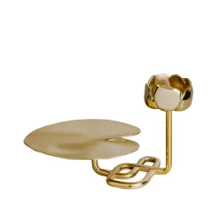 Ninfea No.2 candlestick, Brass