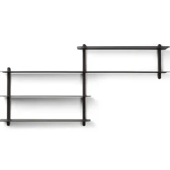 Nivo shelf B, Black-stained ash room-black