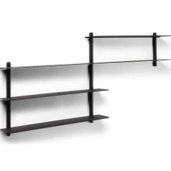 Nivo shelf B, Black-stained ash room-black