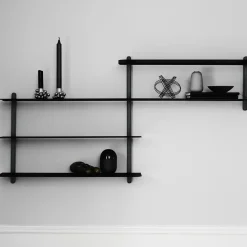 Nivo shelf B, Black-stained ash room-black