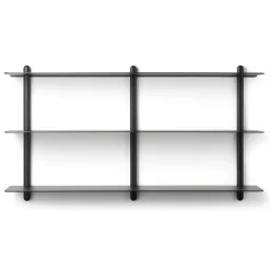Nivo shelf D large, Dark-stained ash-black