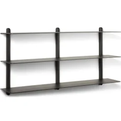 Nivo shelf D large, Dark-stained ash-black