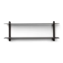 Nivo shelf F, Dark-stained ash-black