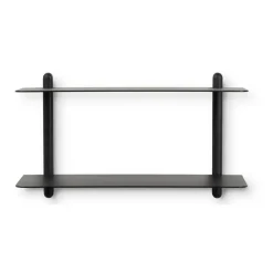 Nivo shelf F large, Black oiled ash-black