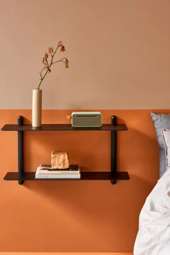Nivo shelf F large, Black oiled ash-black