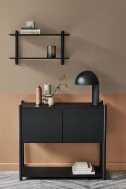 Nivo shelf F large, Black oiled ash-black
