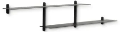 Nivo shelf H large, Black oiled ash-black