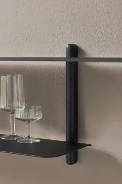 Nivo shelf H large, Black oiled ash-black