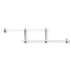 Nivo shelf H, Light oak-white
