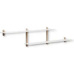 Nivo shelf H, Light oak-white