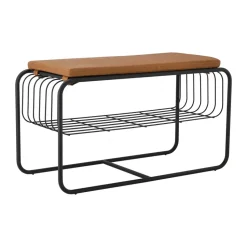 Nod bench/shoe rack 80x36x42 cm, Black