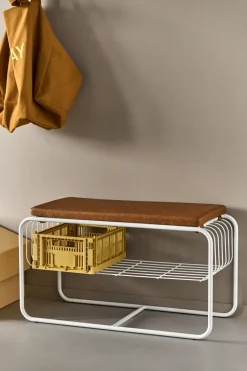 Nod bench/shoe rack 80x36x42 cm, White