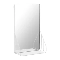 Nod mirror with shelf 30x50 cm, White