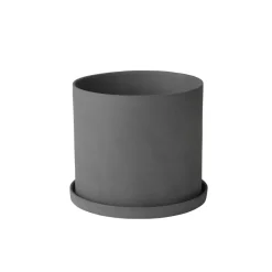 Nona flower pot Ø15 cm, Pewter
