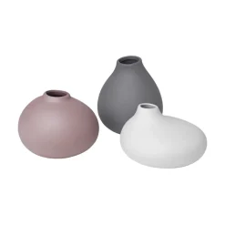 Nona vase 3-pack, Pewter-micro chip-bark