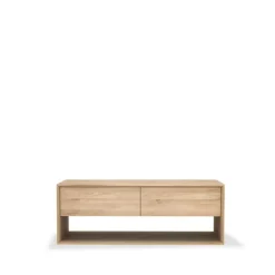 Nordic media console, Oiled oak 1 door 1 drawer 120