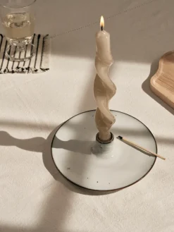 Nordic Sand candlestick, Ø18 cm
