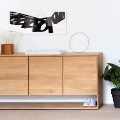 Nordic sideboard, Oiled oak 2 doors