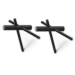 Normann Sticks hanger, black 2-pack