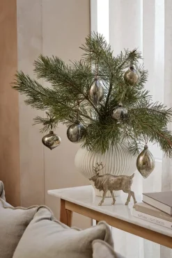 Nosille Christmas tree bauble round Ø8 cm, Silver-gold