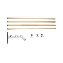 Nostalgi 291 add-on hat shelf, Birch, aluminium stand