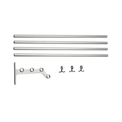 Nostalgi 291 add-on hat shelf, Aluminium, aluminium stand
