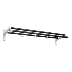 Nostalgi 291 hat shelf 100 cm, Black oiled oak-white