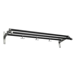 Nostalgi 291 hat shelf 100 cm, Black-aluminum