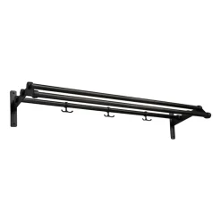 Nostalgi 291 hat shelf 100 cm, Black oiled oak-black